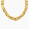 Collier Lady Code Acier Jaune