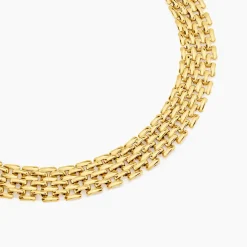 Collier Lady Code Acier Jaune