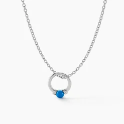 Collier Laelle Argent Blanc Turquoise