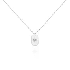 Collier Laig Argent Blanc Oxyde De Zirconium