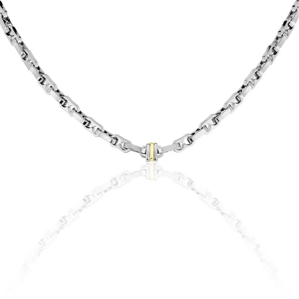 Collier Leandreae Or Acier Bicolore