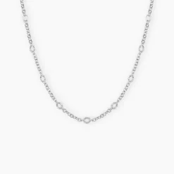 Collier Leodie Argent Blanc