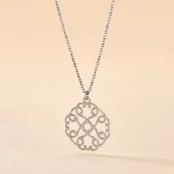 Collier Lev Argent Blanc
