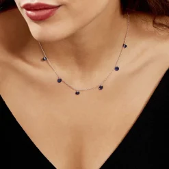 Collier Lidiwine Argent Blanc Oxyde