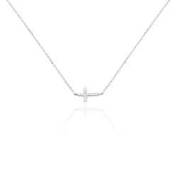 Collier Like A Virgin Or Blanc Oxyde De Zirconium
