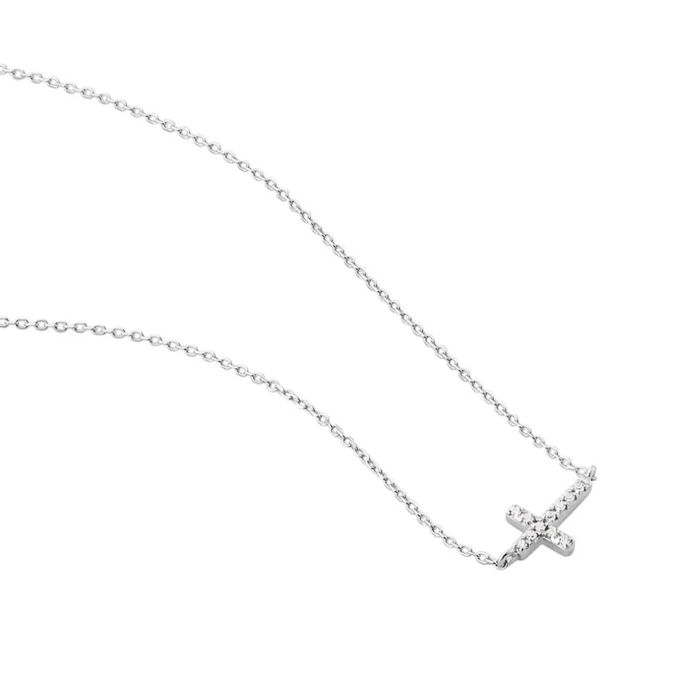 Collier Like A Virgin Or Blanc Oxyde De Zirconium