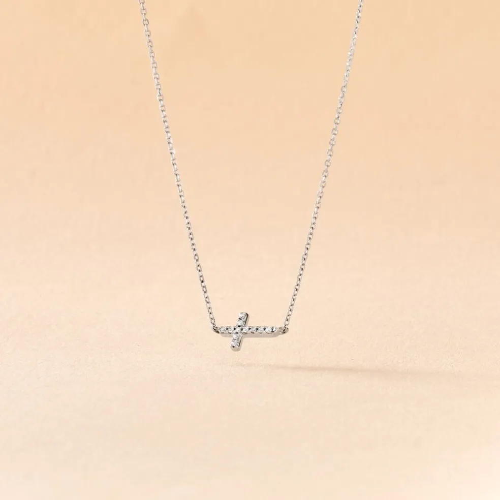 Collier Like A Virgin Or Blanc Oxyde De Zirconium