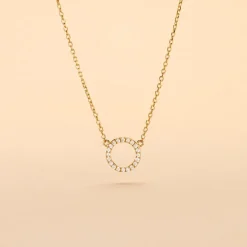 Collier Lim Or Jaune Oxyde De Zirconium