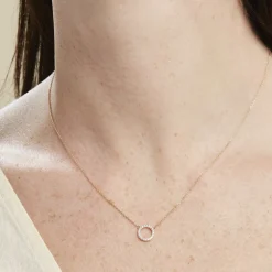 Collier Lim Or Jaune Oxyde De Zirconium