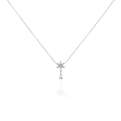 Collier Linas Argent Blanc Oxyde De Zirconium
