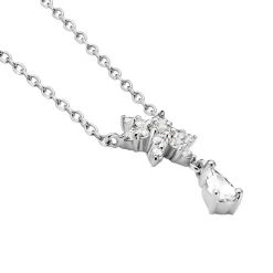 Collier Linas Argent Blanc Oxyde De Zirconium