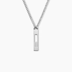 Collier Line Acier Blanc