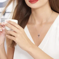 Collier Lio Argent Blanc Oxyde De Zirconium