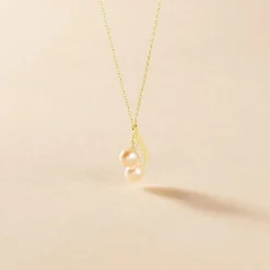 Collier Loeva Or Jaune Perle De Culture Et Oxyde De Zirconium