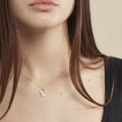 Collier Loeva Or Jaune Perle De Culture Et Oxyde De Zirconium