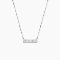 Collier Lorayne Argent Blanc
