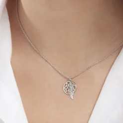 Collier Lorelle Argent Blanc