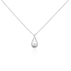 Collier Loren Argent Blanc Perle De Culture