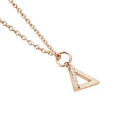 Collier Lorena Argent Rose Oxyde De Zirconium