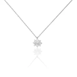 Collier Lorraine Argent Blanc Oxyde De Zirconium