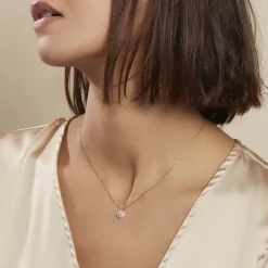 Collier Lorraine Argent Rose Oxyde De Zirconium