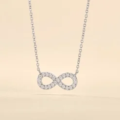 Collier Lou Argent Blanc Oxyde De Zirconium