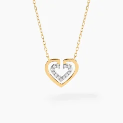 Collier Love Is In The Air Or Jaune Oxyde De Zirconium