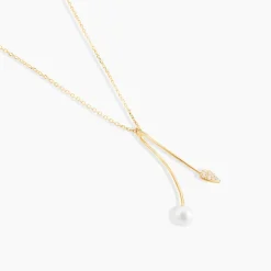 Collier Lucija Or Jaune Perle De Culture Et Oxyde De Zirconium