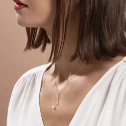 Collier Lucija Or Jaune Perle De Culture Et Oxyde De Zirconium