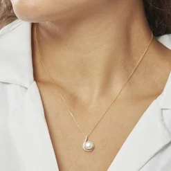 Collier Lucinda Or Jaune Perle De Culture Et Oxyde De Zirconium