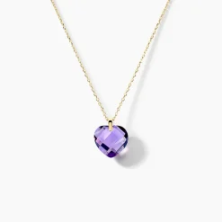 Collier Ludmille Or Jaune Amethyste