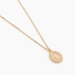 Collier Lueur Coloree Or Jaune