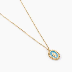 Collier Lueur Coloree Or Jaune