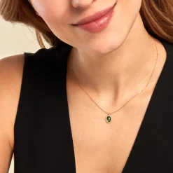 Collier Lueur Coloree Or Jaune