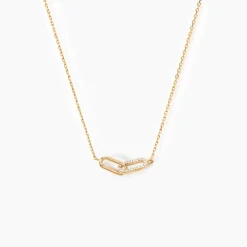 Collier Lueur Plaqué Or Jaune Oxyde De Zirconium