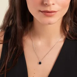 Collier Lunatique Argent Blanc Malachite Onyx