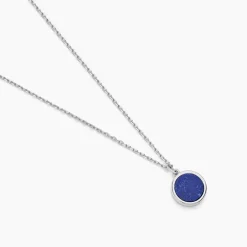 Collier Lunatique Argent Blanc Lapis Lazuli Nacre