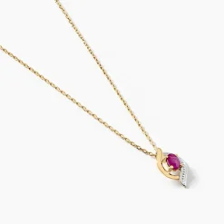 Collier Lydia Or Jaune Rubis