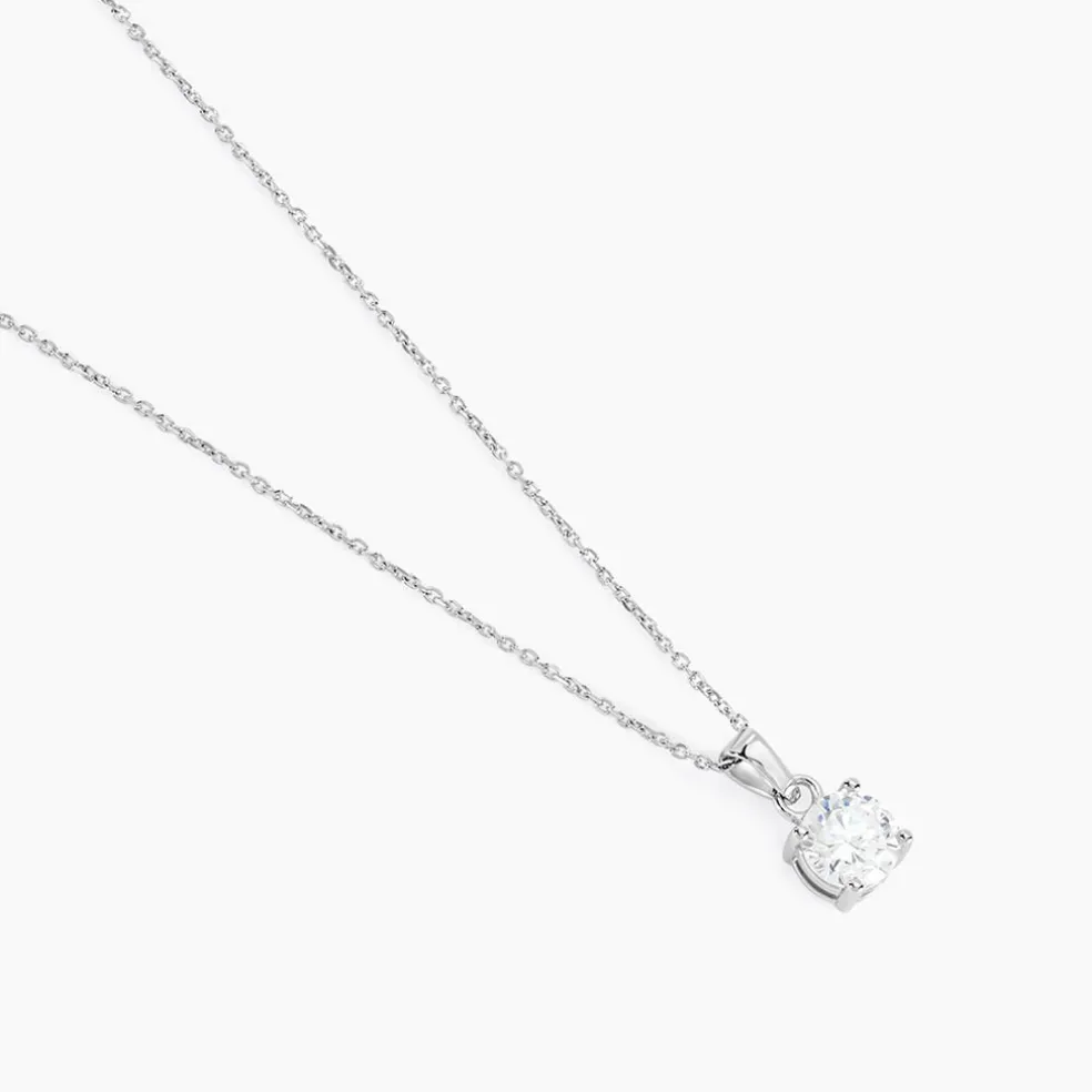 Collier Lynna Argent Blanc Oxyde De Zirconium