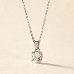 Collier Lynna Argent Blanc Oxyde De Zirconium