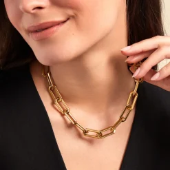 Collier Lyre Acier Jaune