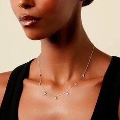 Collier Lysandra Argent Blanc Oxyde De Zirconium