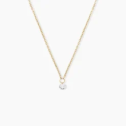 Collier Mable Or Jaune Diamant Synthétique