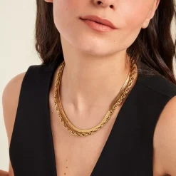 Collier Maddalena Acier Jaune