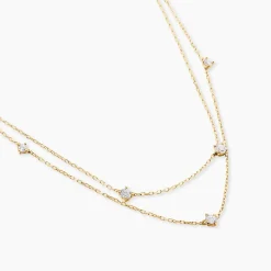 Collier Madhav Or Jaune Diamant Synthétique