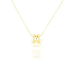 Collier Mae Ourson Or Jaune