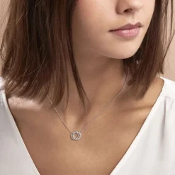 Collier Magou Argent Blanc Oxyde De Zirconium