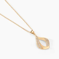 Collier Mai-lee Plaqué Or Jaune Oxyde De Zirconium