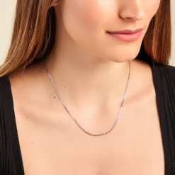 Collier Maille Piato Argent Blanc