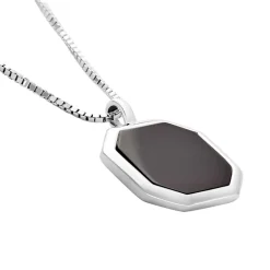 Collier Mani Argent Blanc Agate